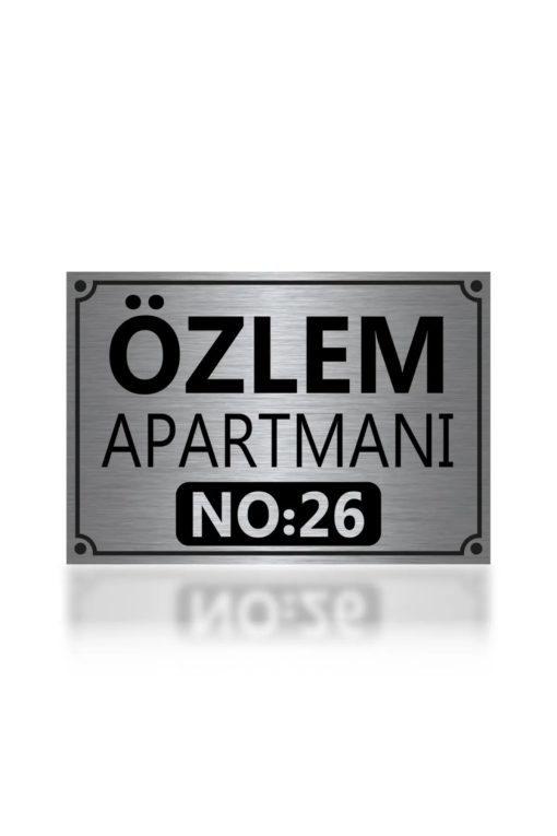 30 X 40 Apartman-site Kapı Isimliği Kapı Tabelası Gümüş 30 x 40 Cm