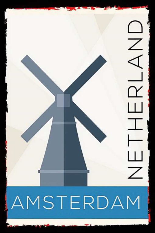 Bertek Dijital Retro Amsterdam Tablo
