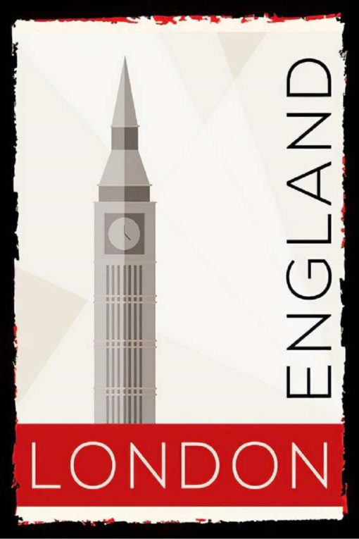 Bertek Dijital Retro London Tablo