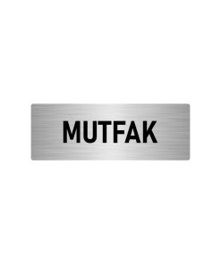 Metal Yönlendirme Levhası, Departman Kapı Isimliği Mutfak 5x20 Cm Gümüş Renk