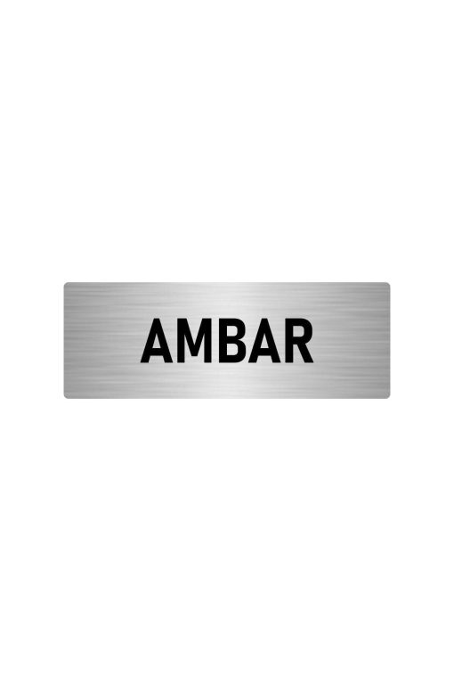 Metal Yönlendirme Levhası, Departman Kapı Isimliği Ambar 10x20 Cm Gümüş Renk