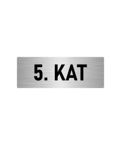 Metal Yönlendirme Levhası, Departman Kapı Isimliği 5. Kat 7x20 Cm Gümüş Renk
