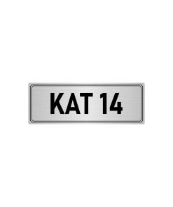 Metal Yönlendirme Levhası, Departman Kapı Isimliği Kat 14 10x20 Cm Gümüş Renk
