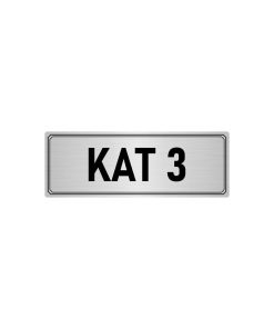 Metal Yönlendirme Levhası, Departman Kapı Isimliği Kat 3 7x20 Cm Gümüş Renk