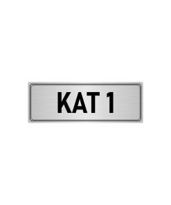 Metal Yönlendirme Levhası, Departman Kapı Isimliği Kat 1 10x20 Cm Gümüş Renk