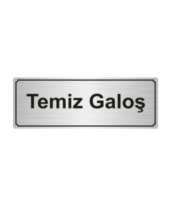 Kirli Galoş Yönlendirme Levhası 10x20cm Gümüş Renk Metal