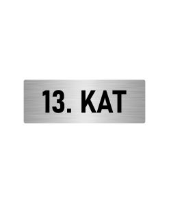 Metal Yönlendirme Levhası, Departman Kapı Isimliği 13. Kat 5x20 Cm Gümüş Renk