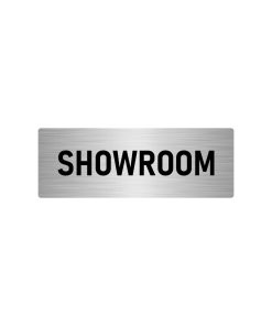 Metal Yönlendirme Levhası, Departman Kapı Isimliği Showroom 10x20 Cm Gümüş Renk