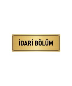 Metal Yönlendirme Levhası, Departman Kapı Isimliği Idari Bölüm 7x20 Cm Altın Renk