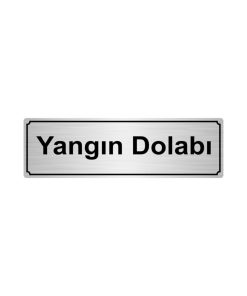 Yangın Tüpü Yönlendirme Levhası 10cmx20cm Gümüş Renk Metal
