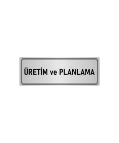 Metal Yönlendirme Levhası, Departman Kapı Isimliği Üretim Ve Planlama 10x20 Cm Gümüş Renk