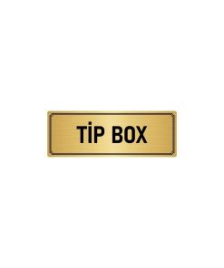 Metal Yönlendirme Levhası, Departman Kapı Isimliği Tip Box 10x20 Cm Altın Renk