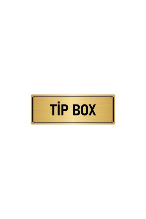 Metal Yönlendirme Levhası, Departman Kapı Isimliği Tip Box 10x20 Cm Altın Renk