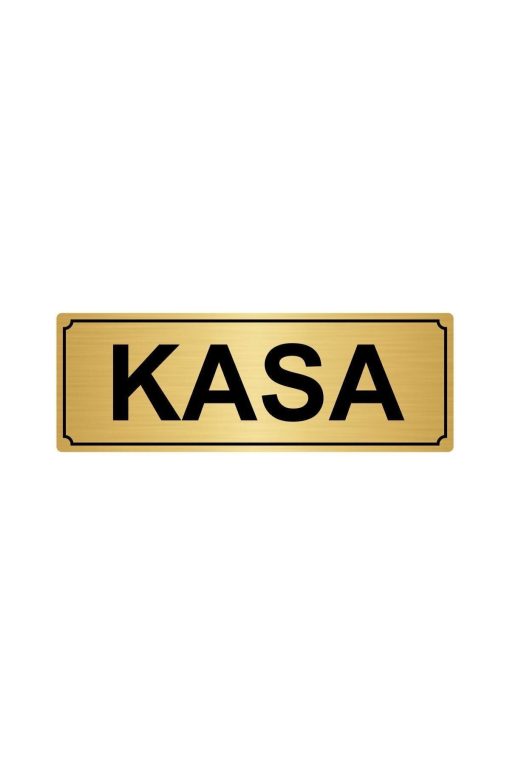 Kasa Yönlendirme Levhası 7cmx20cm Altın Renk Metal