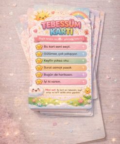 Bertek Dijital Tebessüm Kartı 10’lu Set – Eğlenceli İltifat ve Gülümseten Not Kartları