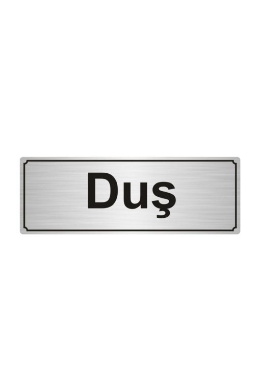 Duş Yönlendirme Levhası Gümüş Renk Metal 7cmx20cm.