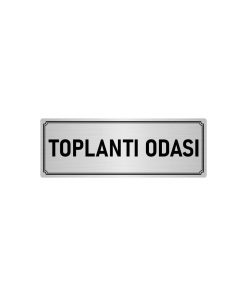 Metal Yönlendirme Levhası, Departman Kapı Isimliği Toplantı Odası 7x20 Cm Gümüş Renk