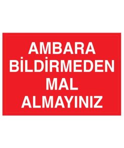 Ambara Haber Vermeden Mal Almayınız İş Güvenliği 20X30 CM 3 mm Dekota