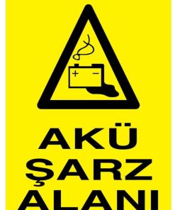 Akü Şarz Alanı İş Güvenliği 20X30 CM 3 mm Dekota