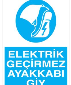Elektrik Geçirmez Ayakkabı Giy İş Güvenliği BU ÜRÜN LAMİNASYON PVC DİR 20X30 CM
