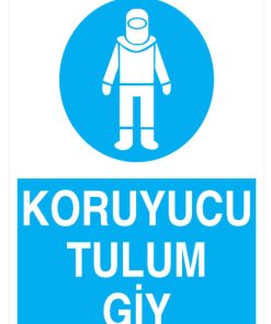Koruyucu Tulum Giy İş Güvenliği 20X30 CM BU ÜRÜN LAMİNASYON PVC DİR