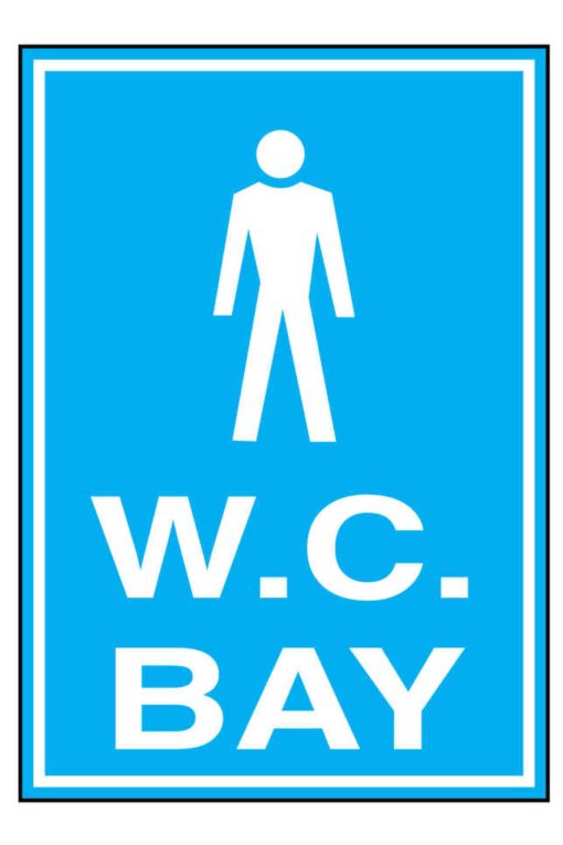 Wc Bay İş Güvenliği uyarı levhası 20x30CM 3 mm Dekota