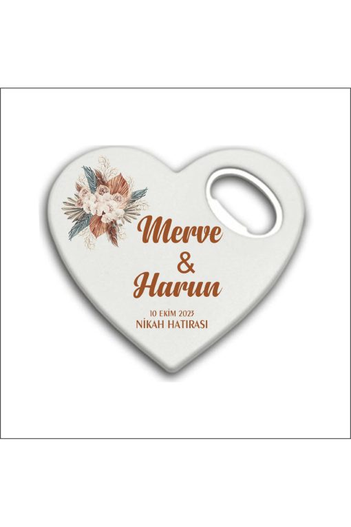 Bertek Dijital 10 Adet Düğün Nişan Nikah Kalp Magnet Açacak 028-10