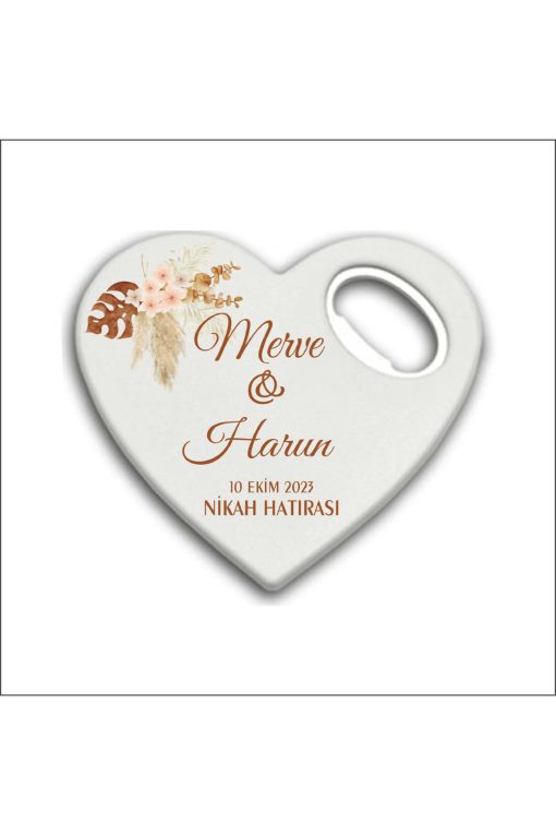 Bertek Dijital 10 Adet Düğün Nişan Nikah Kalp Magnet Açacak 025-10