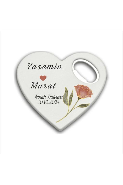 Bertek Dijital 10 Adet Düğün Nişan Nikah Kalp Magnet Açacak 021-10