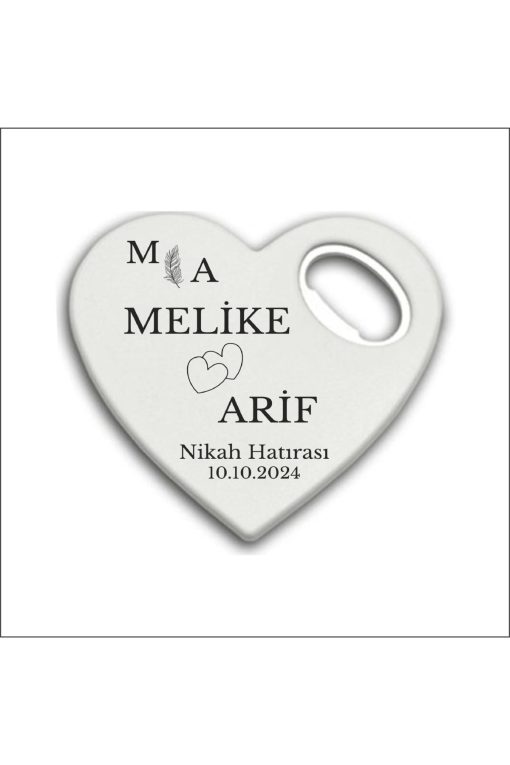 Bertek Dijital 10 Adet Düğün Nişan Nikah Kalp Magnet Açacak 019-10