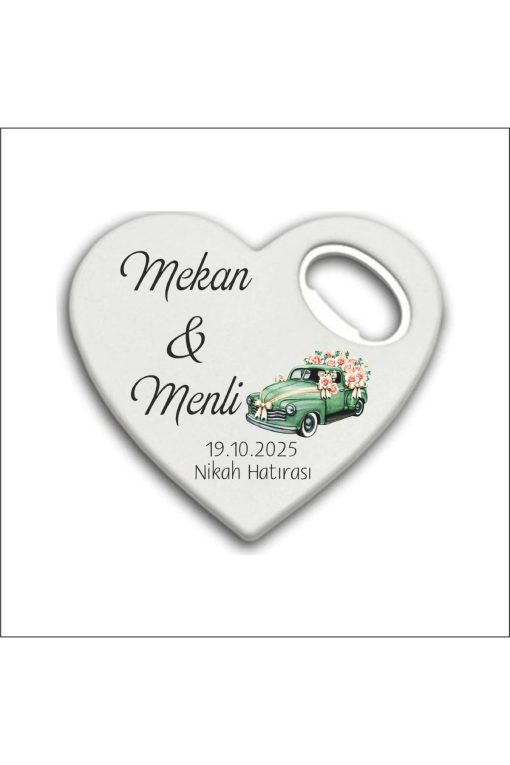 Bertek Dijital 10 Adet Düğün Nişan Nikah Kalp Magnet Açacak 04-10