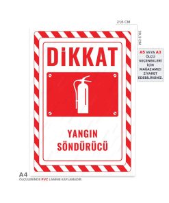 Ul2687-A4 - Yangın Söndürücü Uyarı Levhası