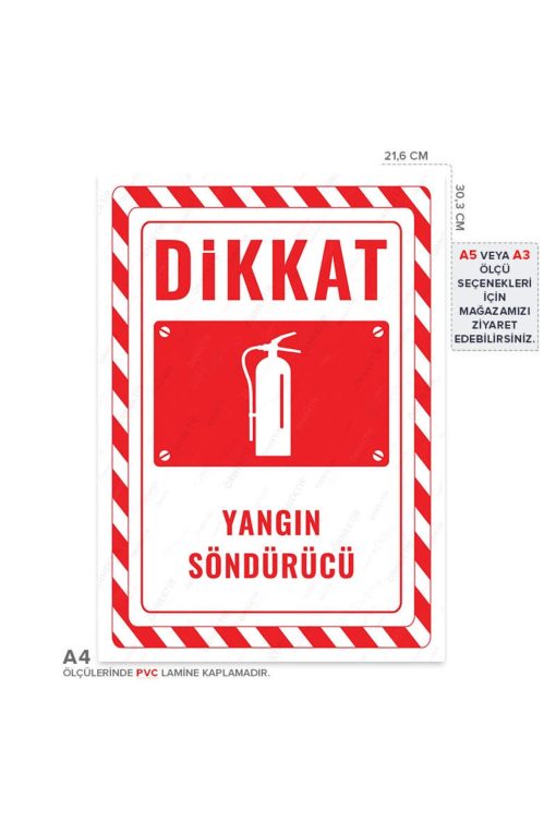 Ul2687-A4 - Yangın Söndürücü Uyarı Levhası