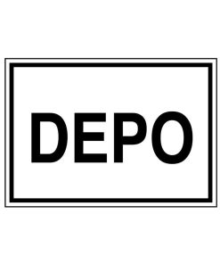 Depo İş Güvenliği uyarı levhası 20X30 CM 3 mm Dekota
