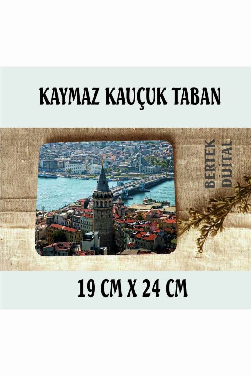 Galata Mouse Pad, 21x17 cm, Kaymaz Taban, Rahat ve Yumuşak Mousepad