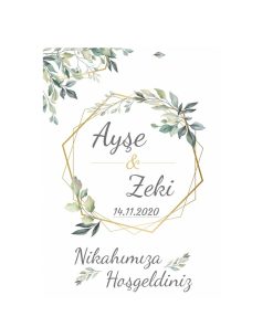 13x18 cm Düğün Davetiyesi | Kişiye Özel Baskı No: 2204