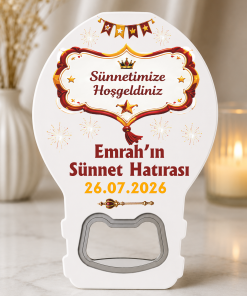 Sarı Kırmızı Sünnet Düğün Magnet Açacak