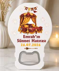 Sarı Kırmızı Sünnet Düğün Magnet Açacak