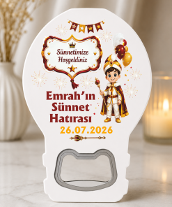 Sarı Kırmızı Sünnet Düğün Magnet Açacak