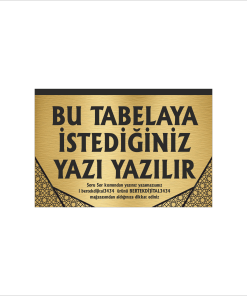Altın Metal Tabela-Apartman Tabelası-Firma Tabelası-Çok Amaçlı Tabela 20x30 cm Brt31